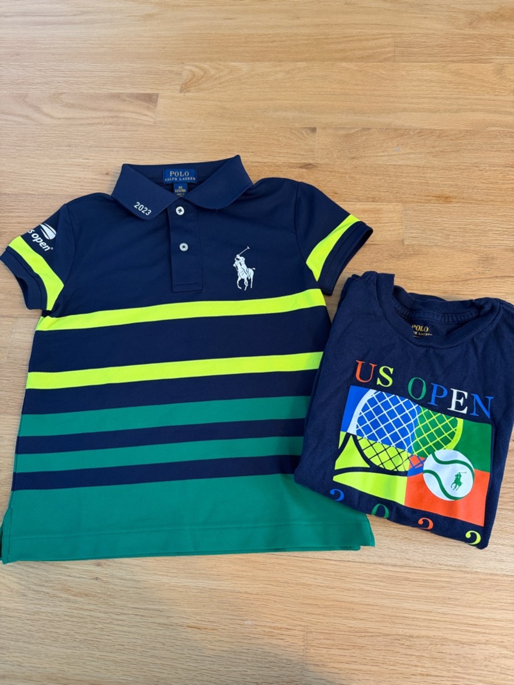 2 pc Polo by Ralph Lauren Big Pony Polo & TShirt, Official US Open ball boy